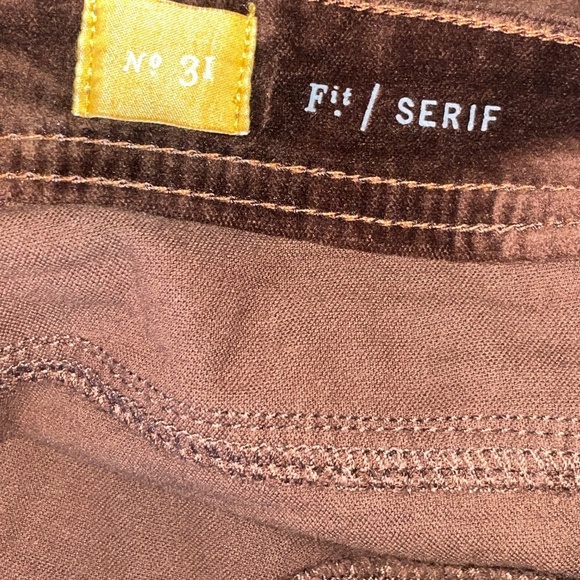 EUC Anthropologie Pilcro & the Letterpress Velvet Velour Ankle Pants Size 31 - Picture 5 of 8